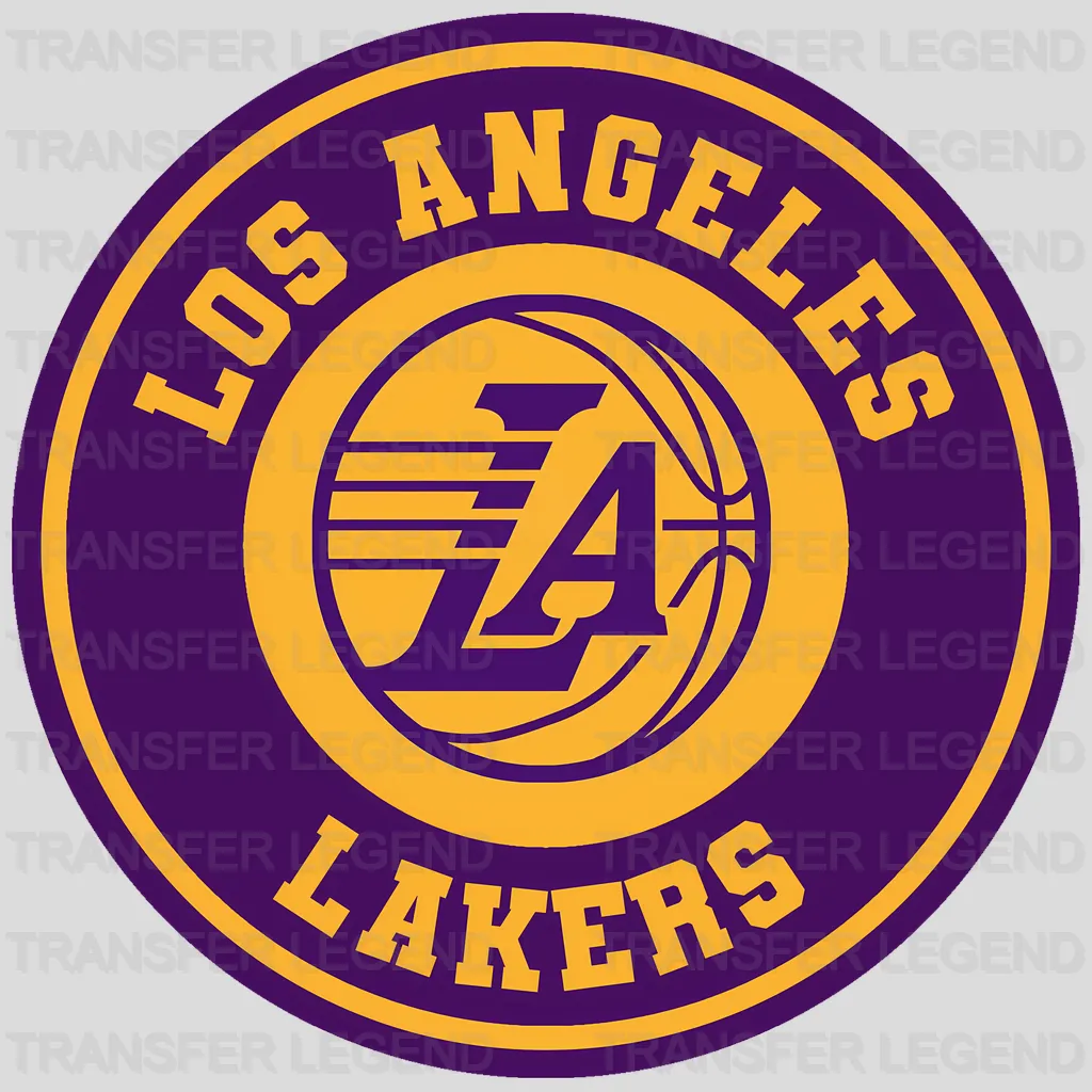 Los Angeles Lakers NBA Primary Logo Circle Badge - DTF Iron On Transfer