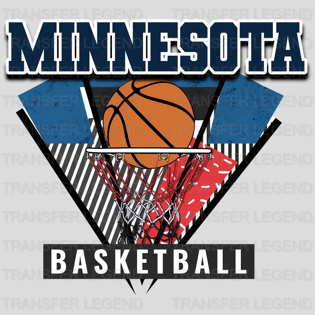 Minnesota Timberwolves NBA Triangle Geometric Art - DTF Iron On Transfer