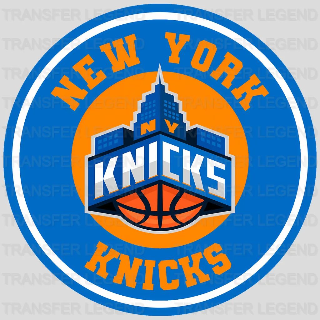 New York Knicks NBA Coffee Logo Parody Emblem Blue - DTF Iron On Transfer