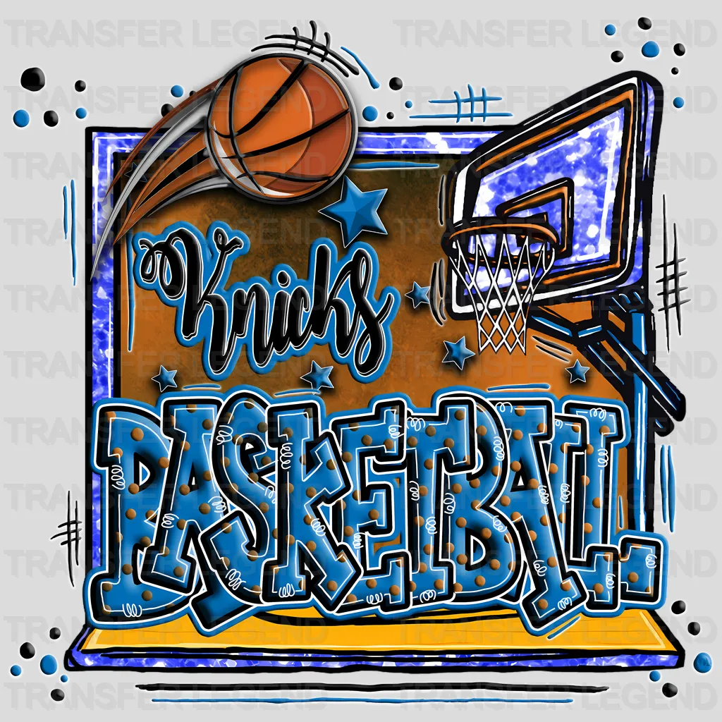 New York Knicks NBA Graffiti Art - DTF Iron On Transfer