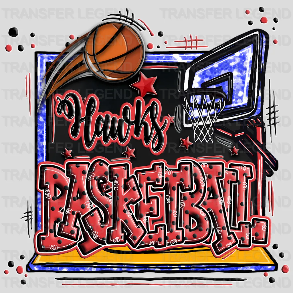 Atlanta Hawks NBA Graffiti Art - DTF Iron On Transfer