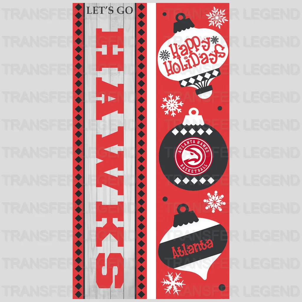 Atlanta Hawks NBA Vertical Strip Banner Logo Red - DTF Iron On Transfer