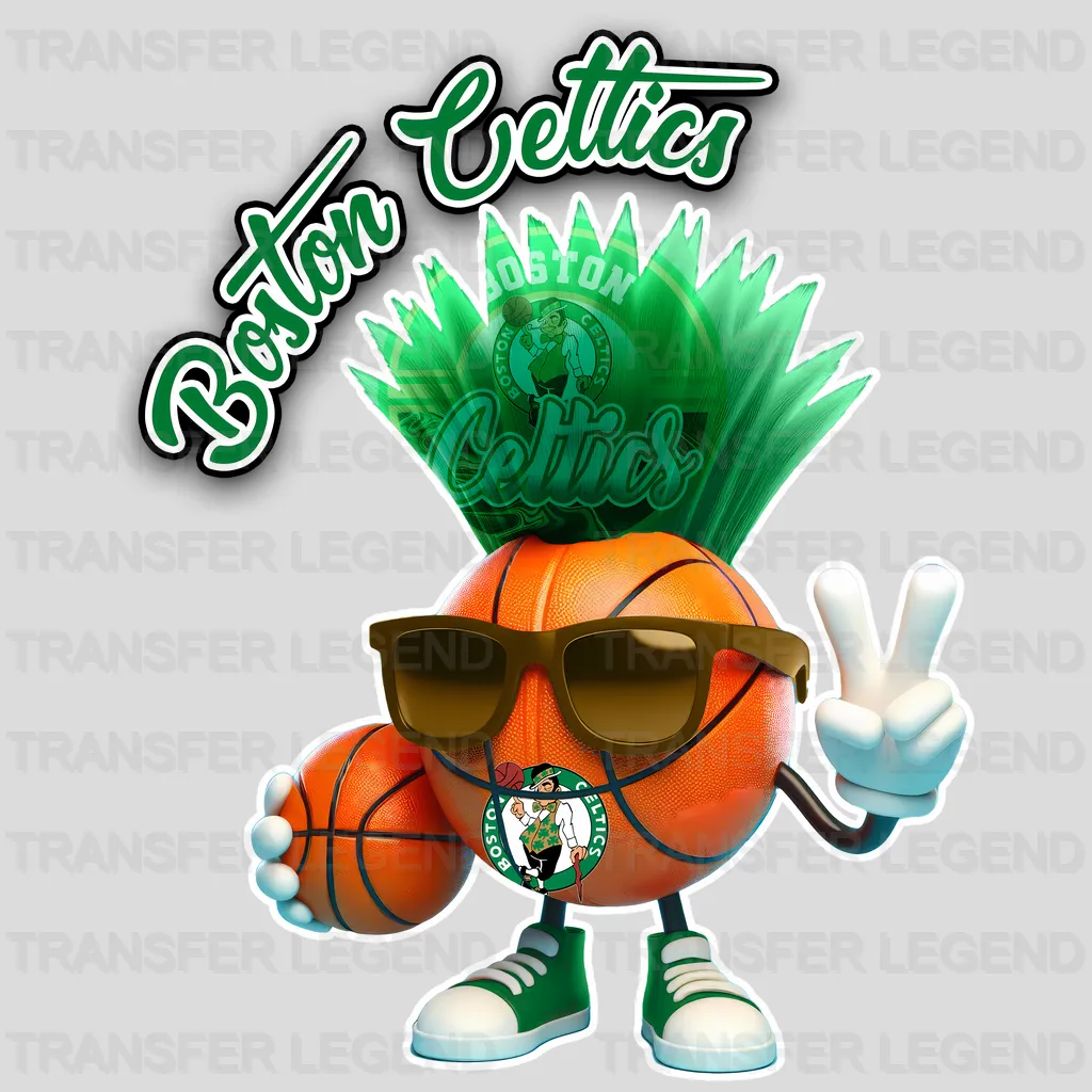 Boston Celtics NBA Cool Cartoon Character - DTF Iron On Transfer