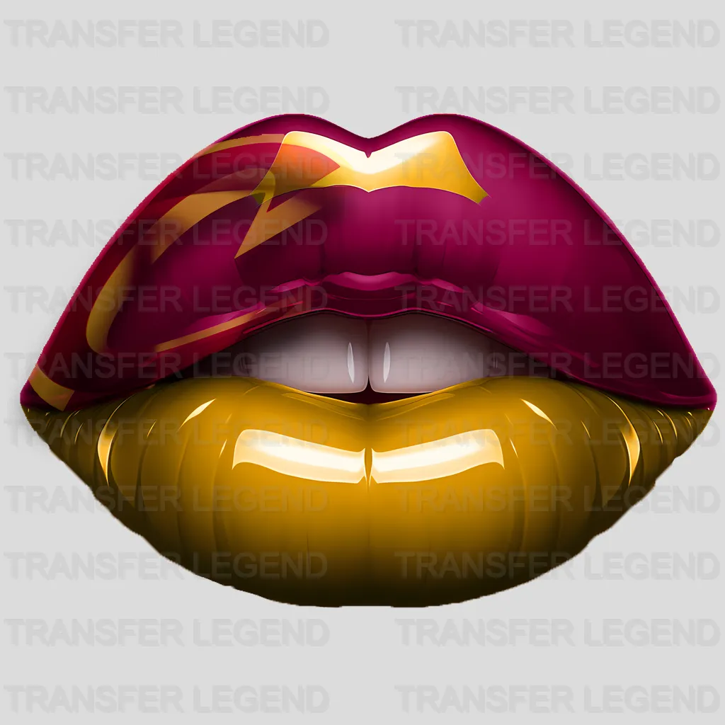 Cleveland Cavaliers NBA Wine Lips Logo Art Illustration - DTF Iron On Transfer