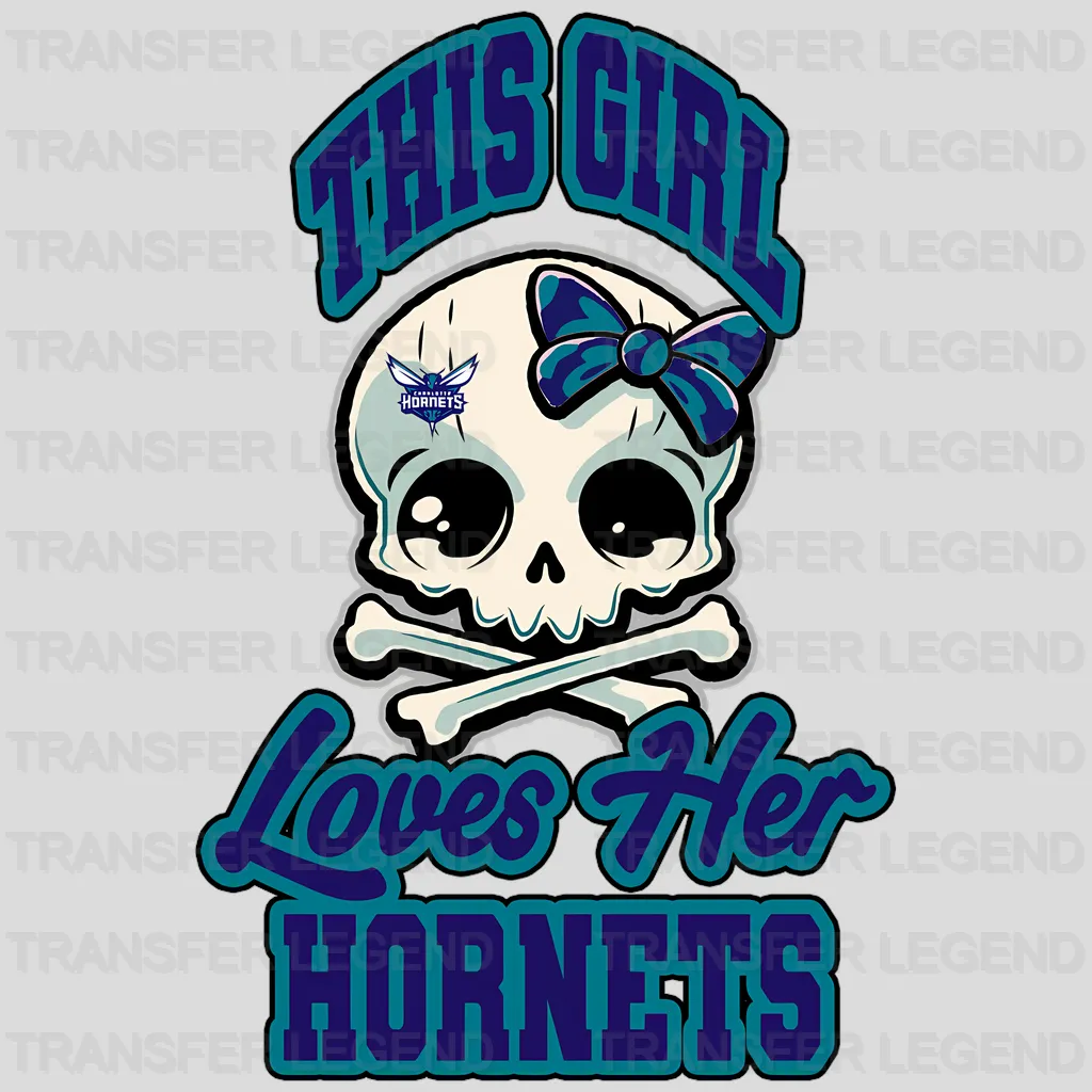 Charlotte Hornets NBA This Girl Loves Her Hornets DTF Iron On Transfer