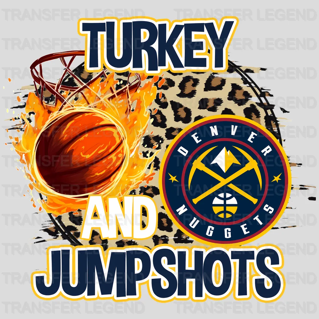 Denver Nuggets NBA Turkey And Jumpshots DTF Iron On Transfer
