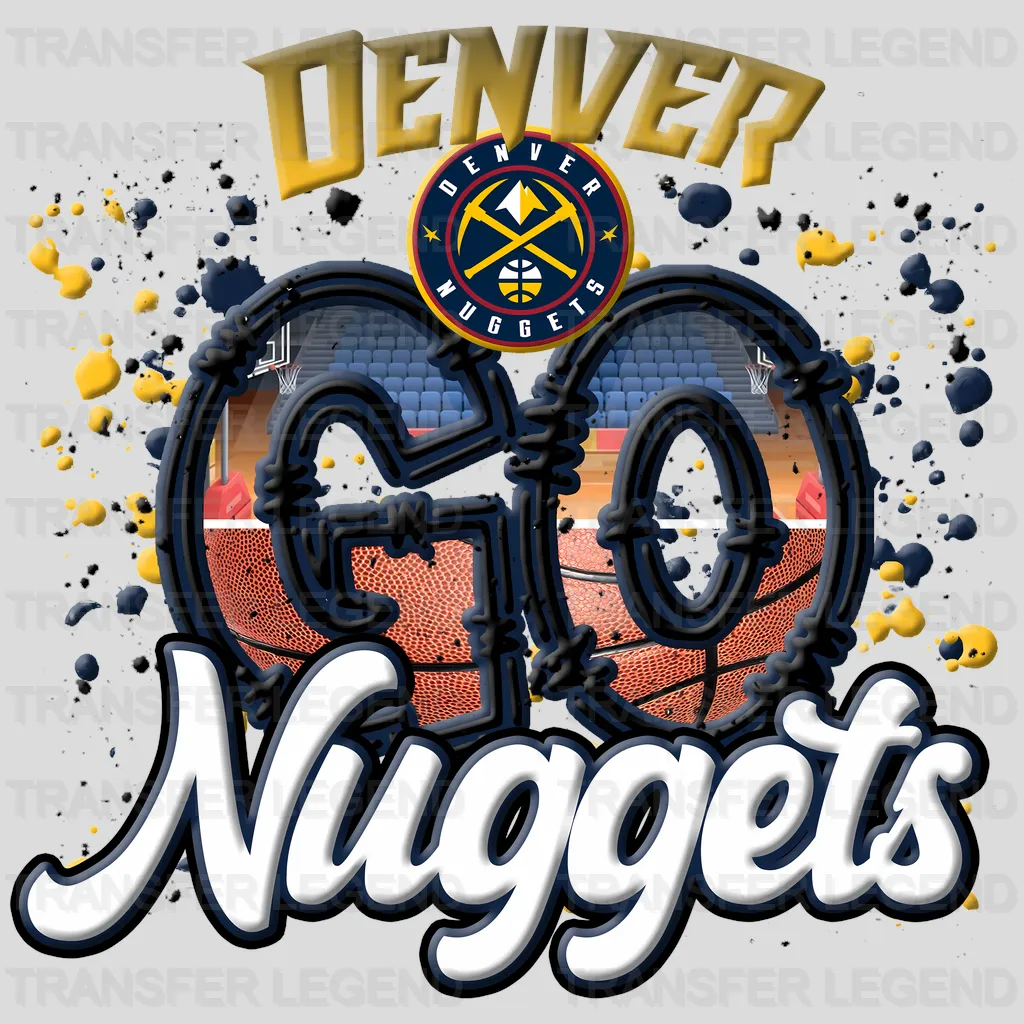 Denver Nuggets NBA Go Nuggets DTF Iron On Transfer