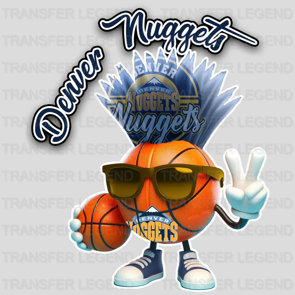 Denver Nuggets NBA Cool Cartoon Character - DTF Iron On Transfer