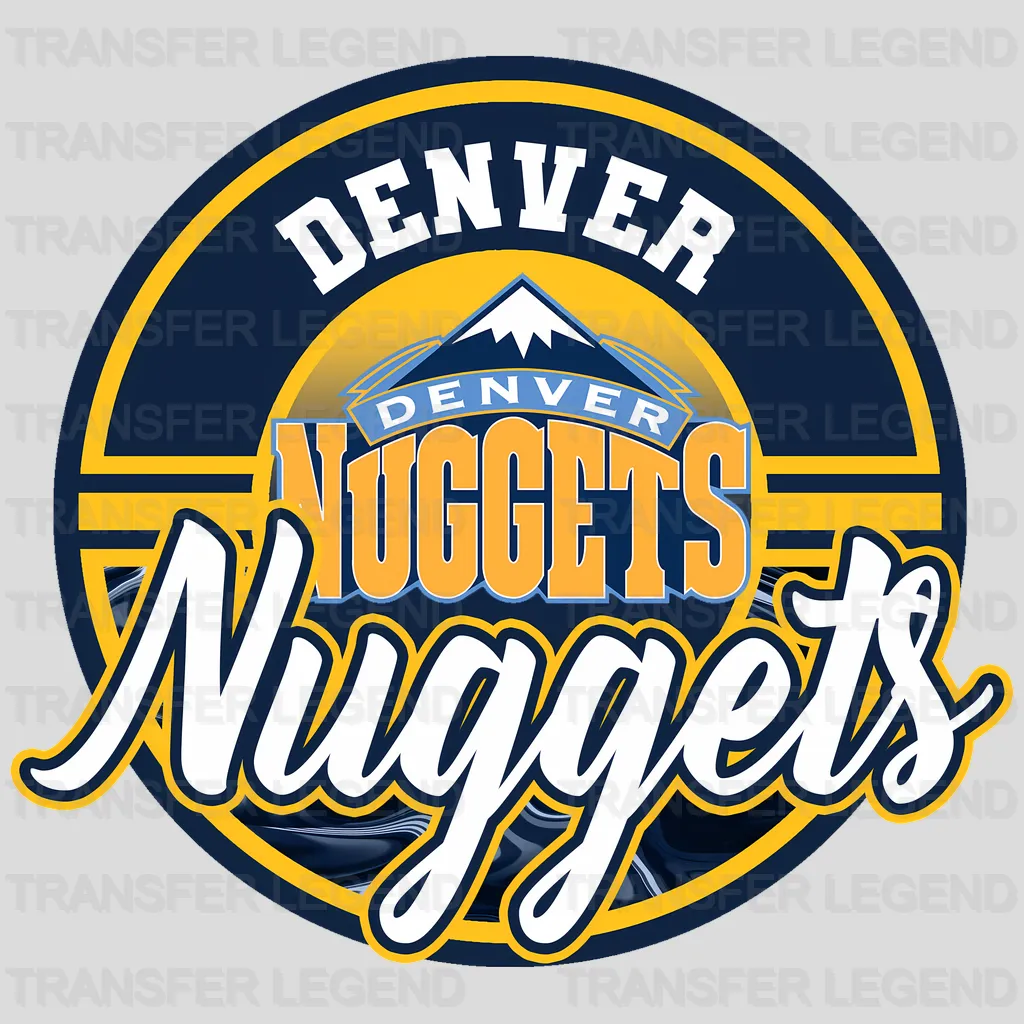 Denver Nuggets NBA Classic Circle Logo Badge - DTF Iron On Transfer