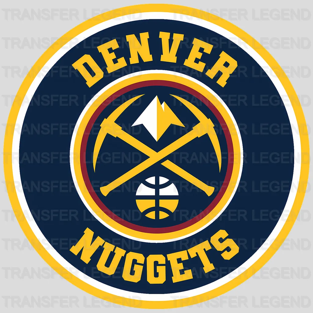 Denver Nuggets NBA Primary Logo Circle Badge - DTF Iron On Transfer
