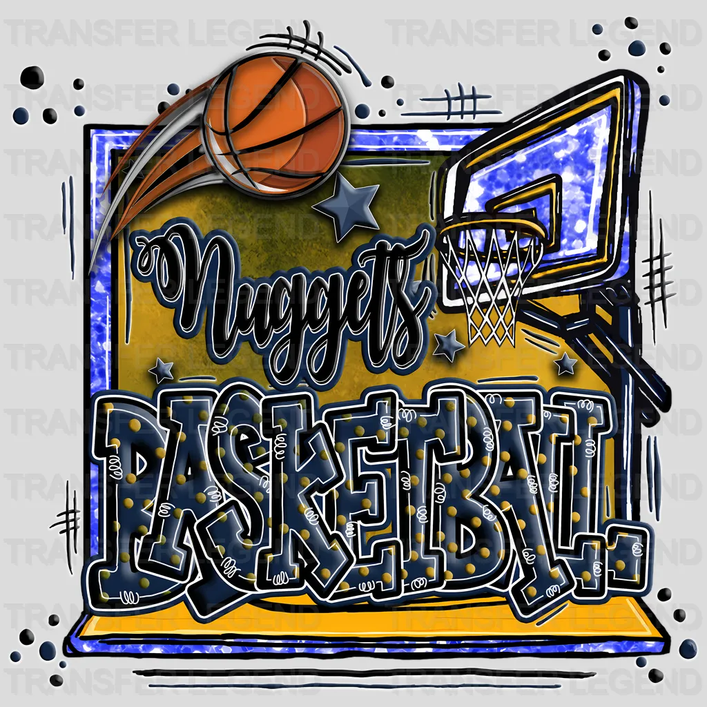 Denver Nuggets NBA Graffiti Art - DTF Iron On Transfer