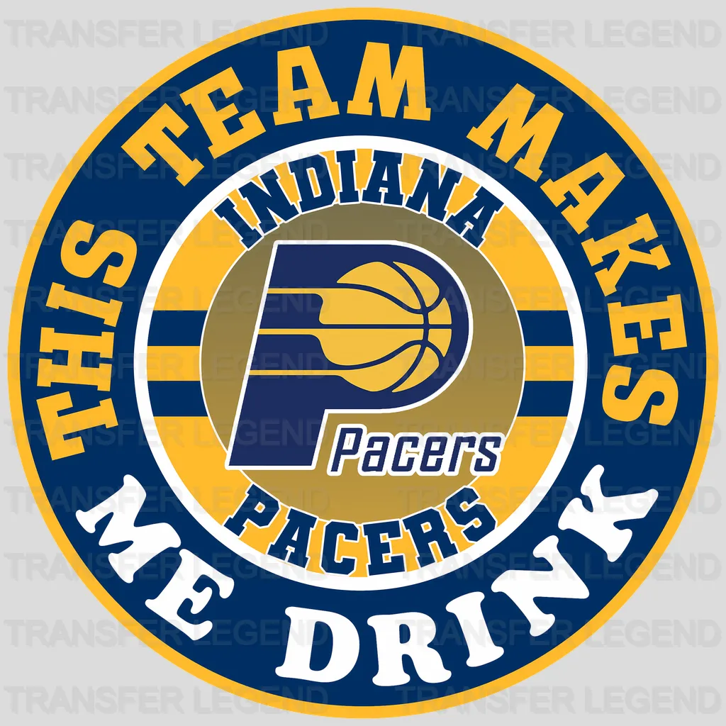 Indiana Pacers NBA Skeleton Playing Card Art - DTF Iron On Transfer