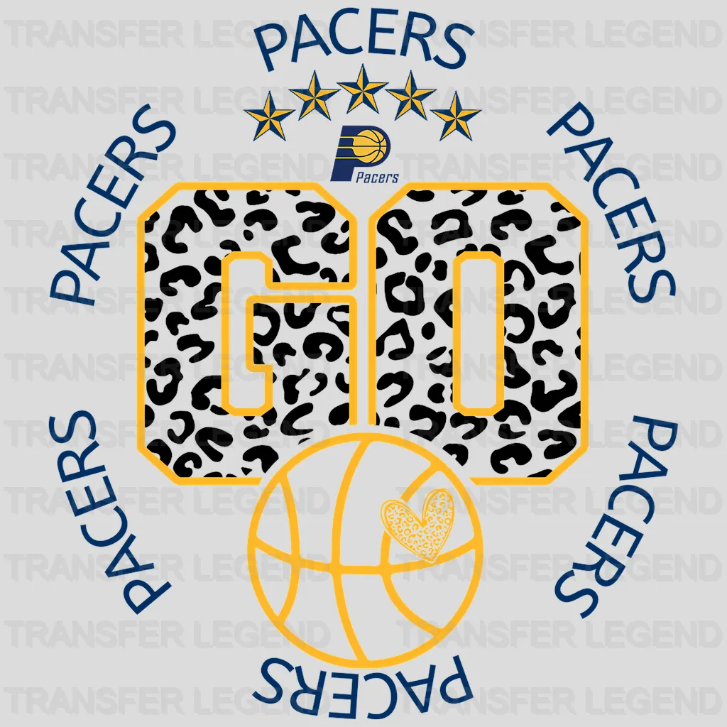 Indiana Pacers NBA Go DTF Iron On Transfer