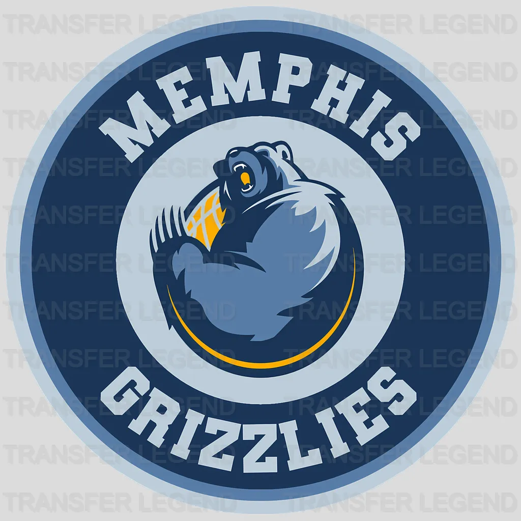 Memphis Grizzlies NBA Primary Logo Circle Badge - DTF Iron On Transfer