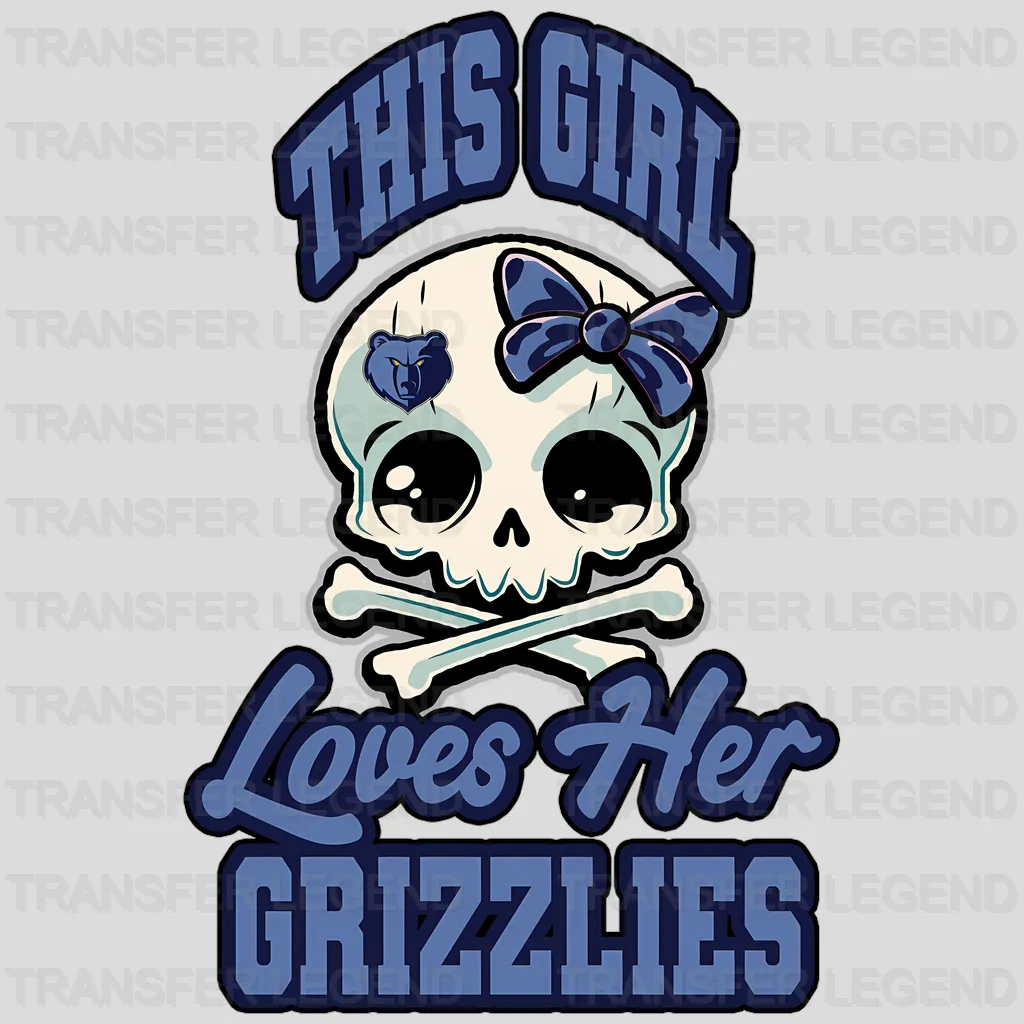 Memphis Grizzlies NBA This Girl Loves Her Grizzlies DTF Iron On Transfer