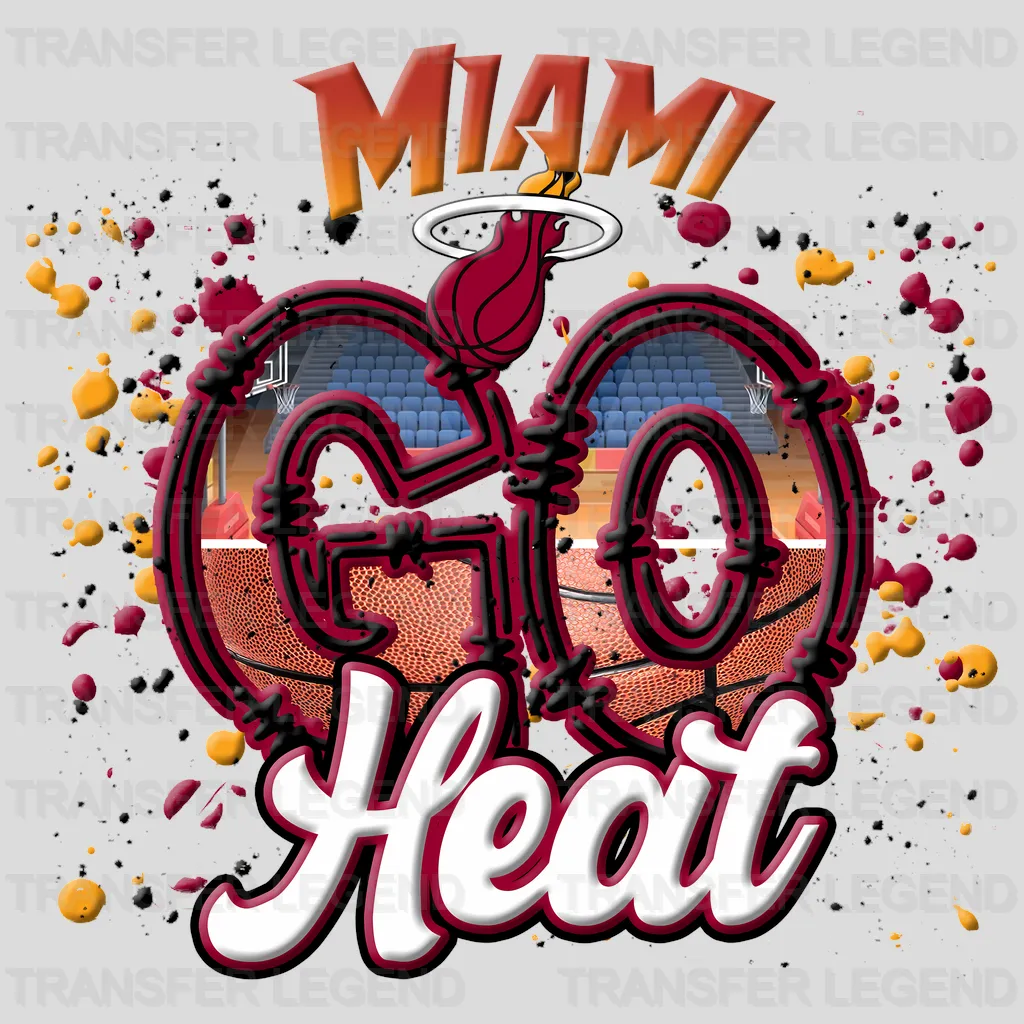 Miami Heat NBA Go DTF Iron On Transfer