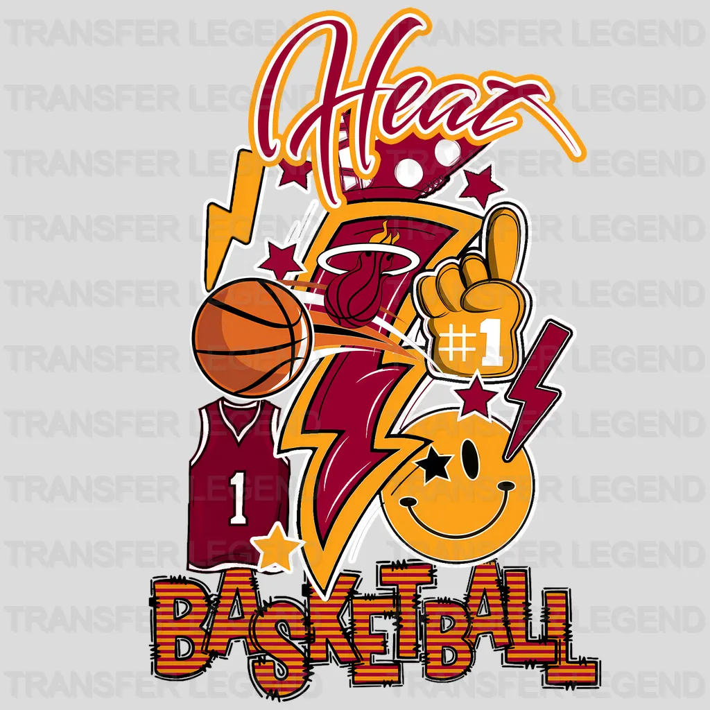 Miami Heat NBA Cartoon Player Graphic - DTF Iron On Transfer