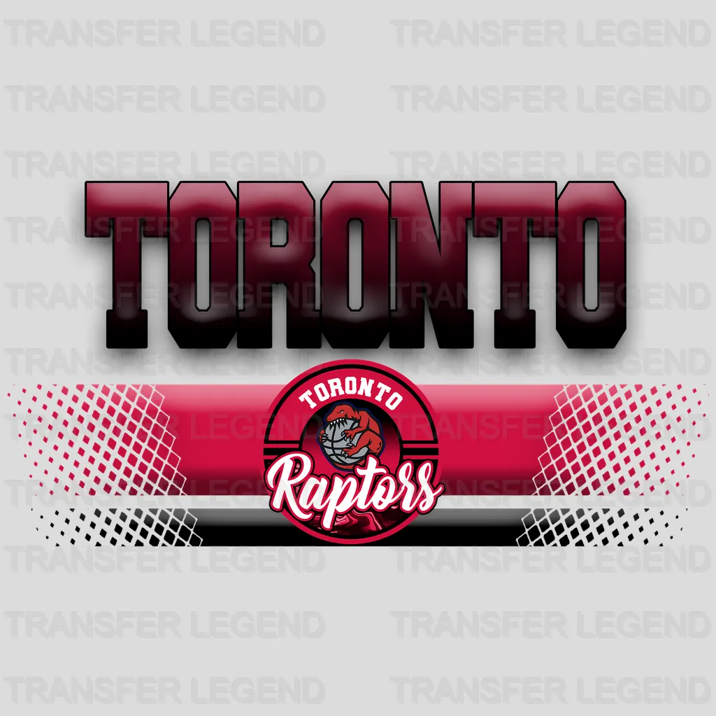 Toronto Raptors NBA Text Logo Banner Gradient - DTF Iron On Transfer