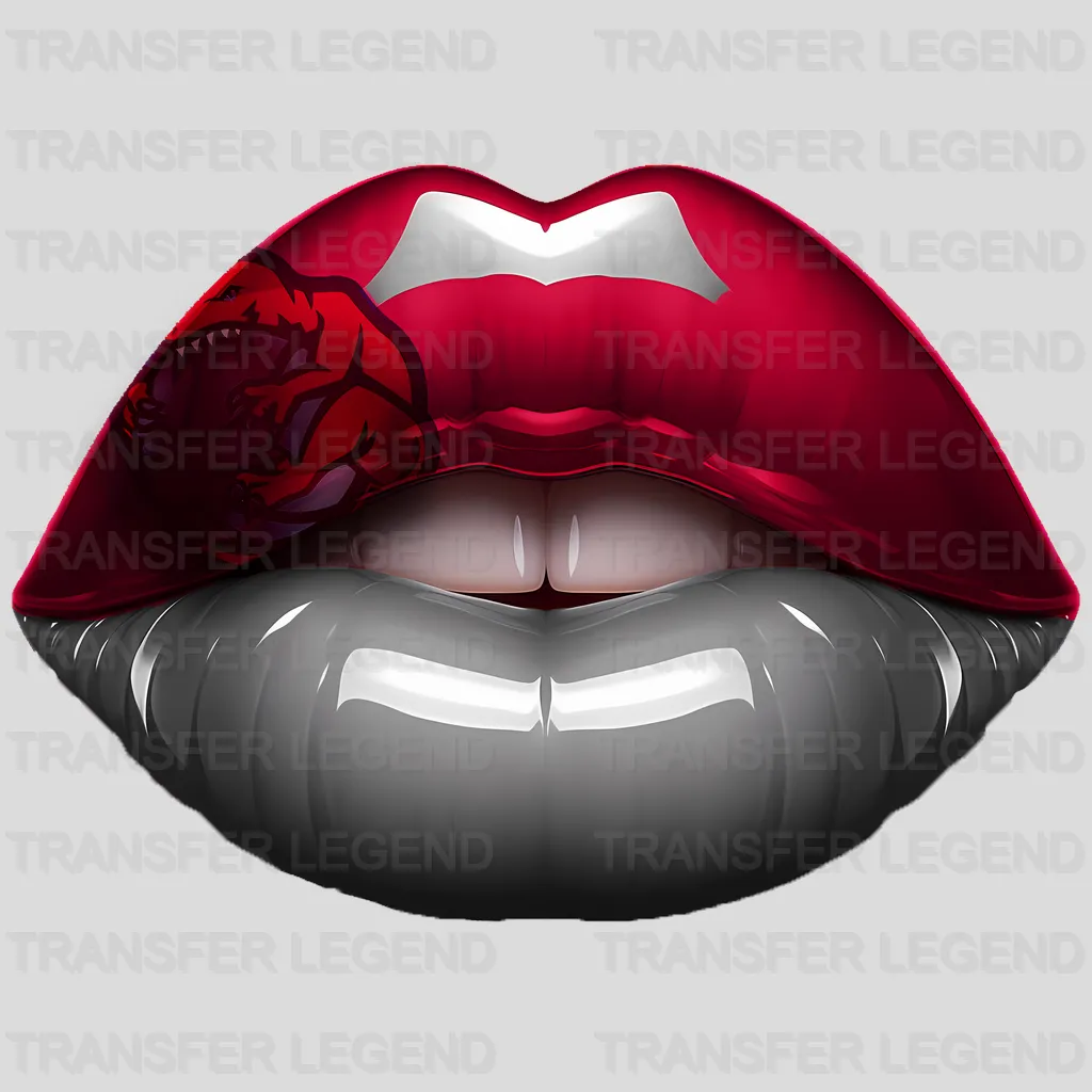 Toronto Raptors NBA Red Lips Logo Art Illustration - DTF Iron On Transfer