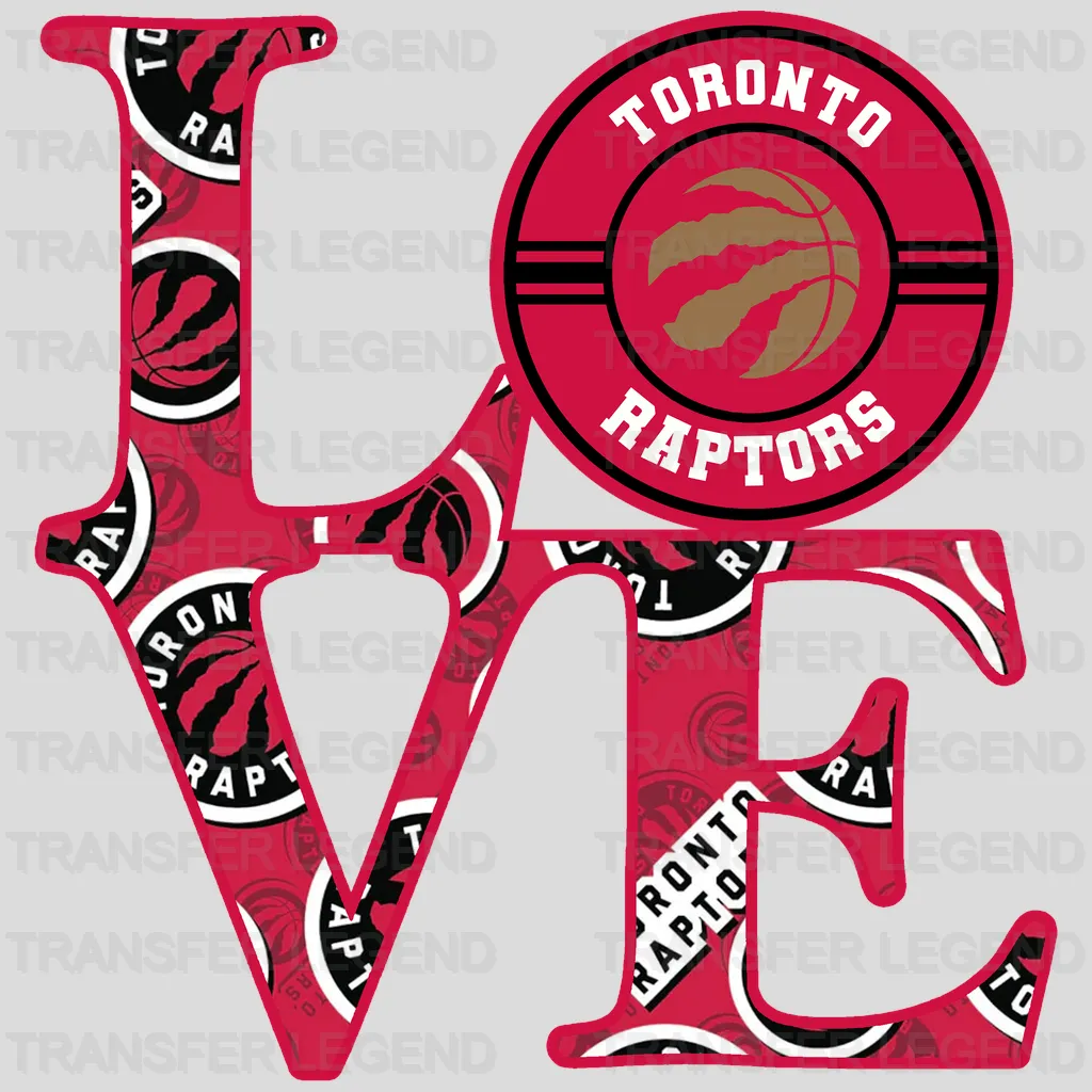 Toronto Raptors NBA Love DTF Iron On Transfer