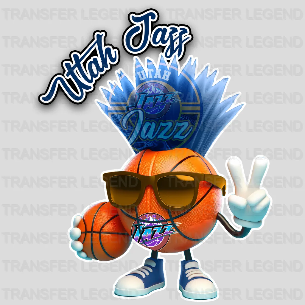 Utah Jazz NBA Orange Shape Logo Art - DTF Iron On Transfer