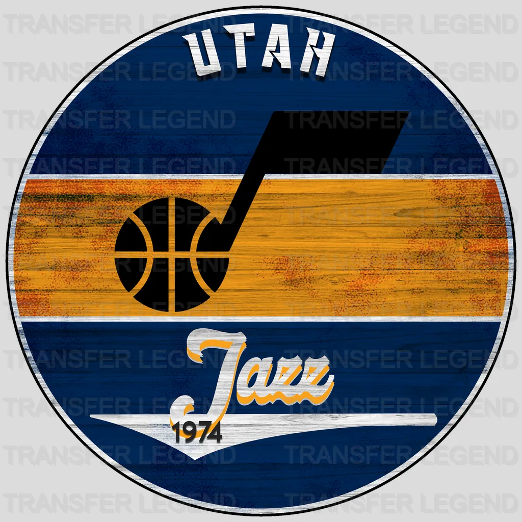 Utah Jazz NBA Est 1974 DTF Iron On Transfer