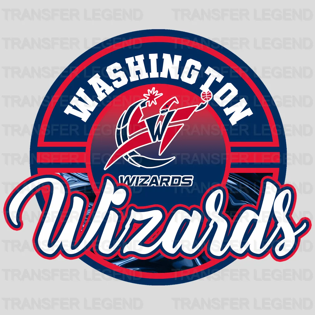 Washington Wizards NBA Gothic Girl Illustration - DTF Iron On Transfer