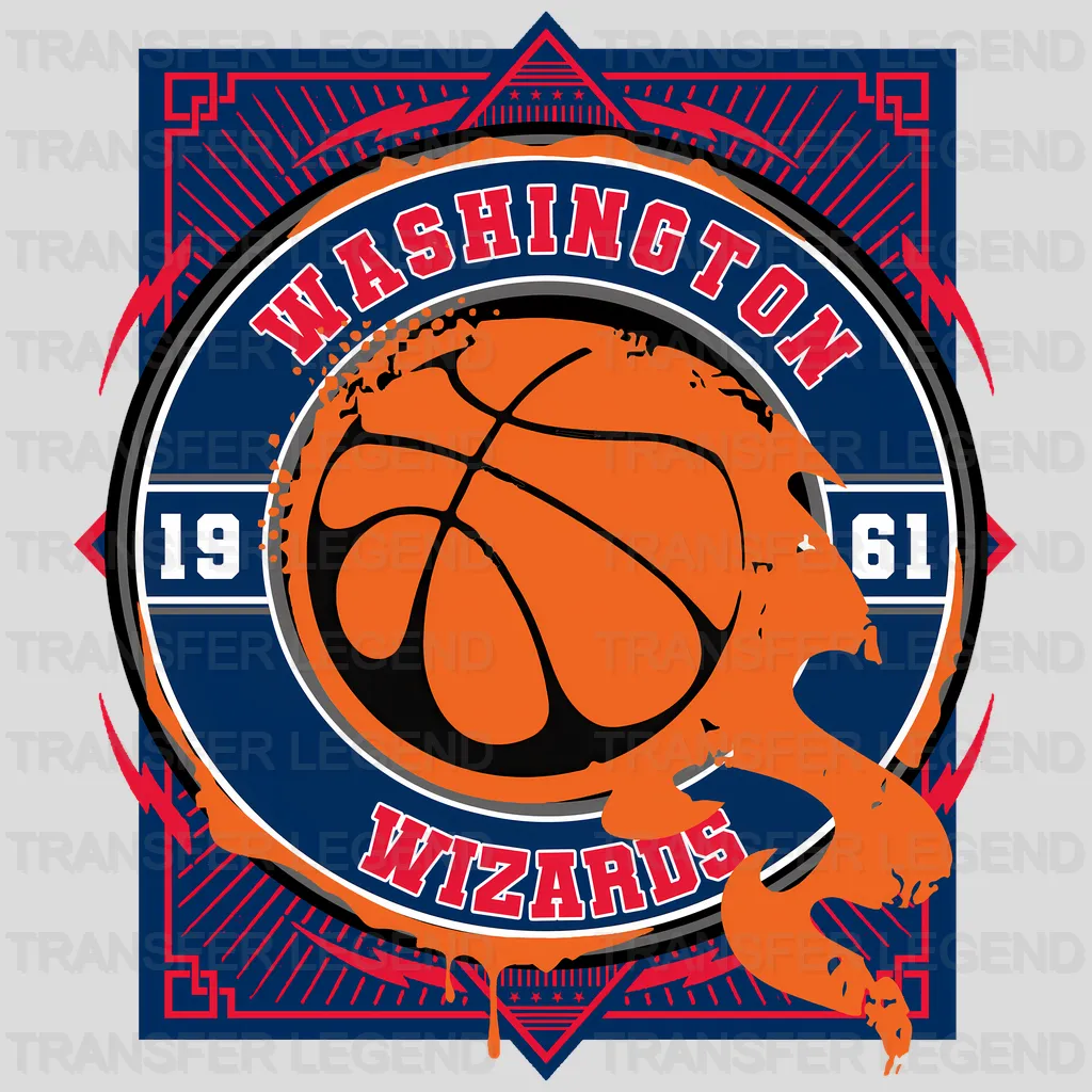 Washington Wizards NBA Classic Circle Logo Badge - DTF Iron On Transfer