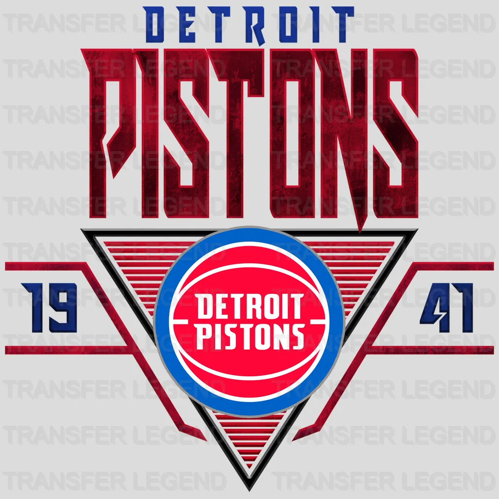 Detroit Pistons NBA Est 1941 DTF Iron On Transfer