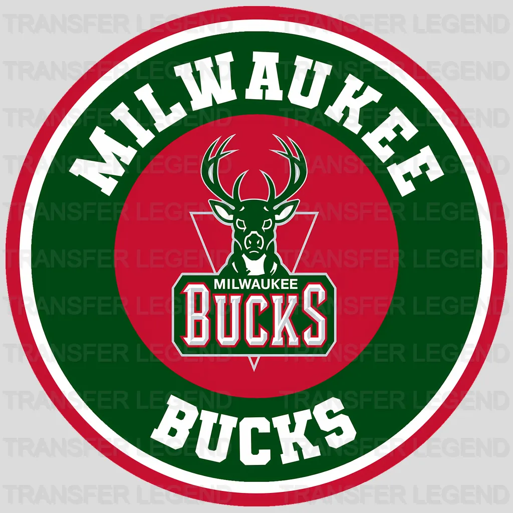 Milwaukee Bucks NBA Circle Logo Badge - DTF Iron On Transfer