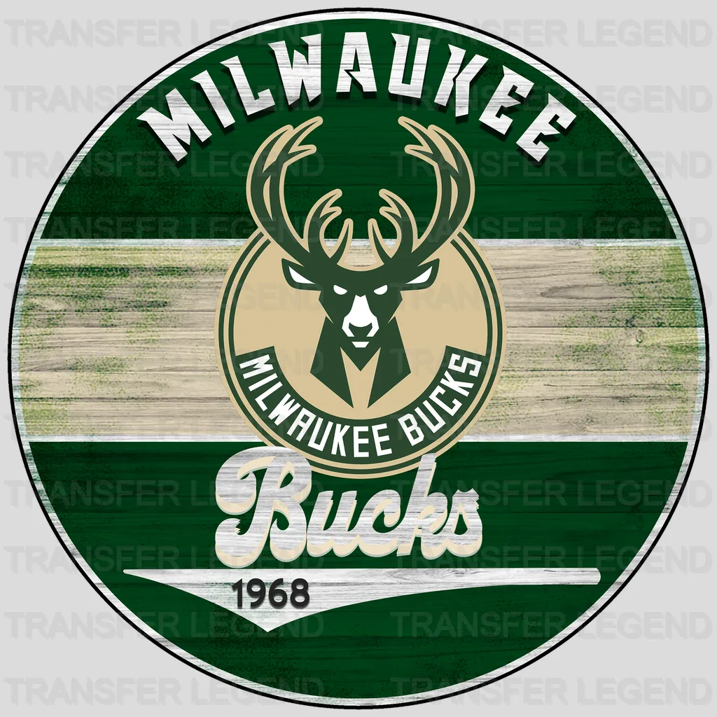 Milwaukee Bucks NBA Est 1968 DTF Iron On Transfer