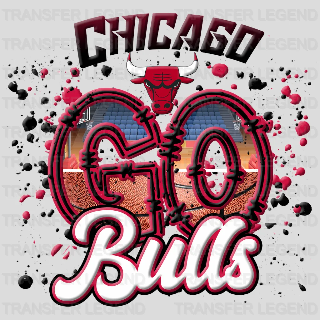 Chicago Bulls NBA Go Bulls DTF Iron On Transfer