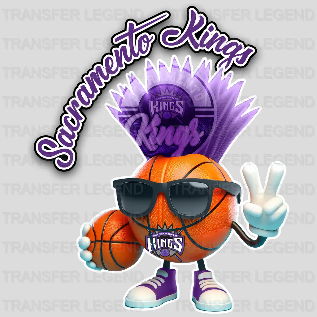 Sacramento Kings NBA Triangle Geometric Art - DTF Iron On Transfer