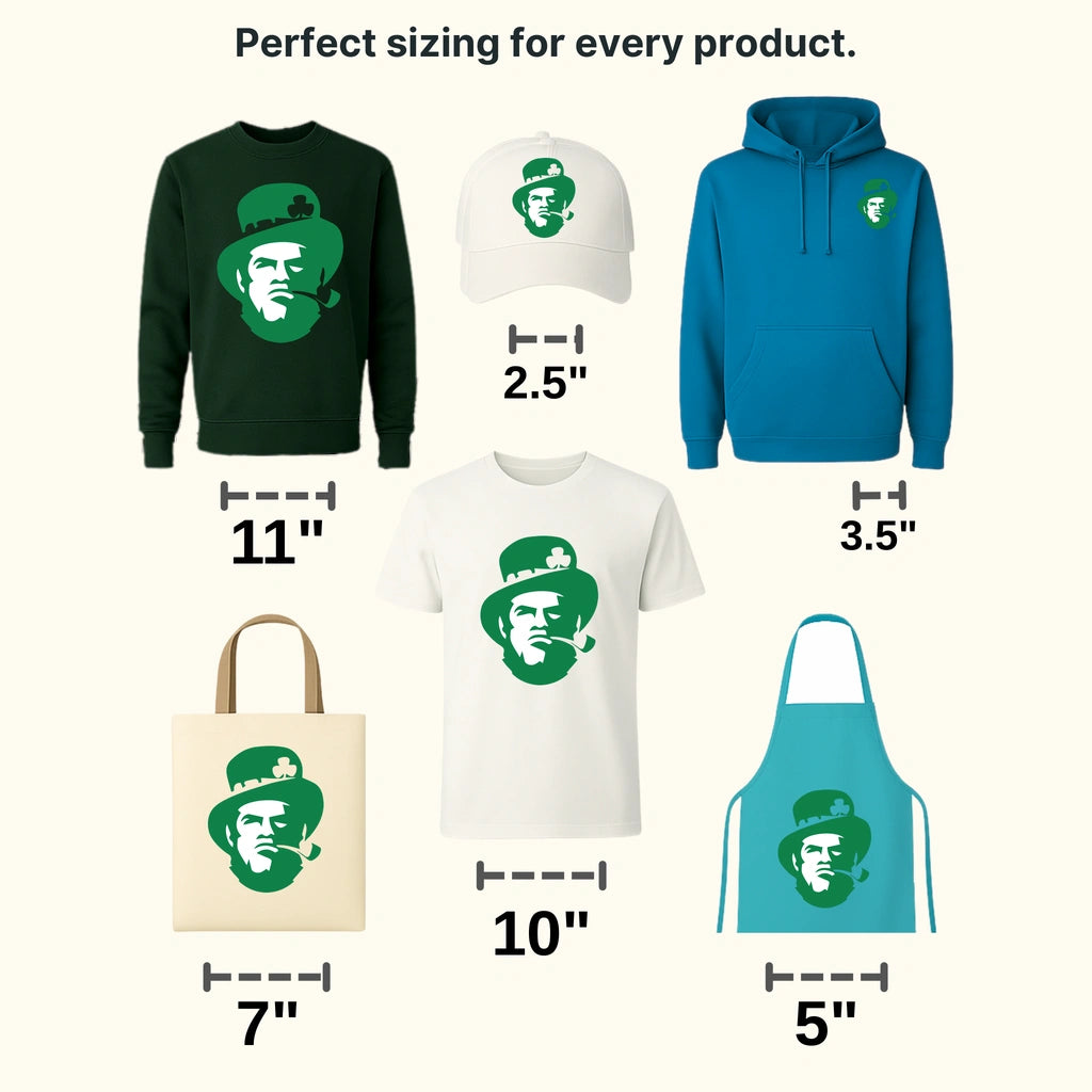 Boston Celtics Big Leprechaun Head Emblem NBA Design - DTF Heat Transfer