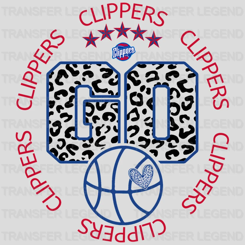 Los Angeles Clippers NBA Los Angeles Go DTF Iron On Transfer