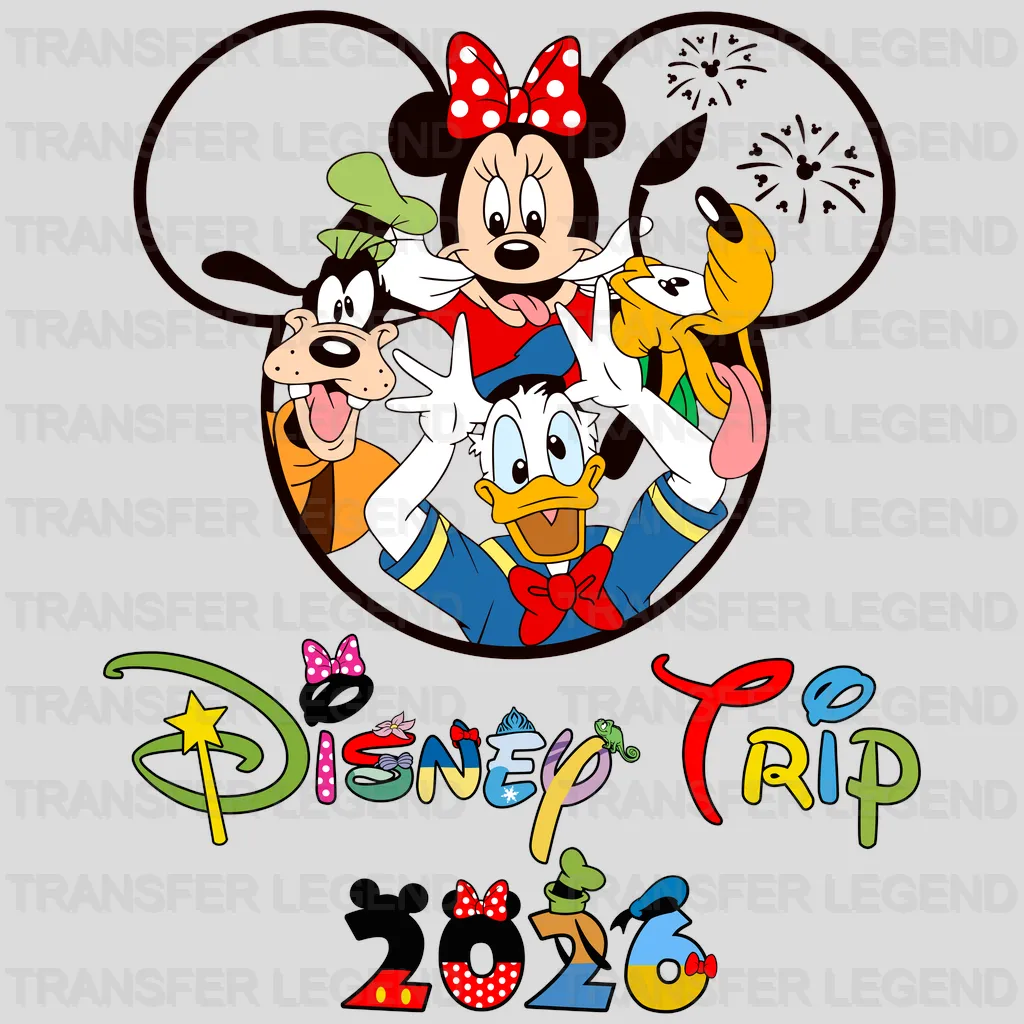 Mickey&Minnie Trip Cartoon Designs - DTF Heat Transfer