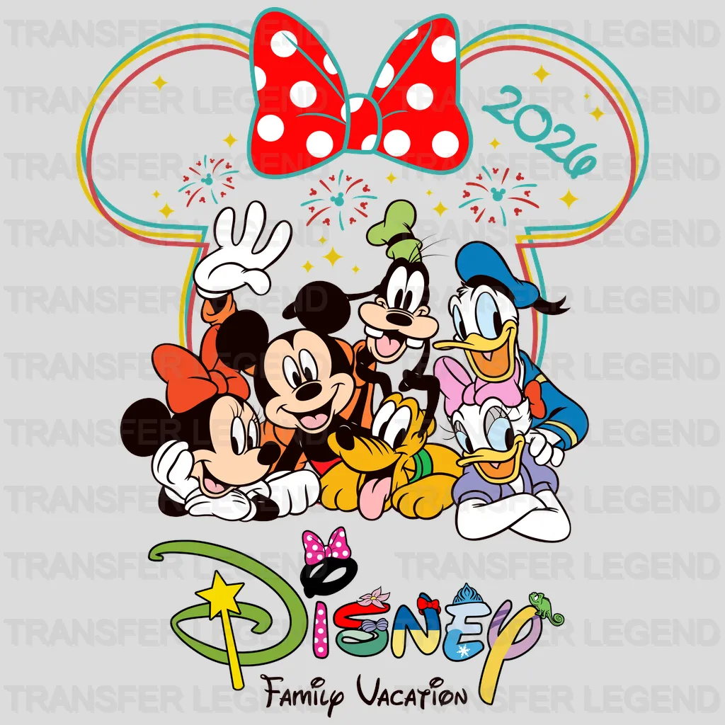 2026 Family Trip Cartoon Designs - DTF Heat Transfer