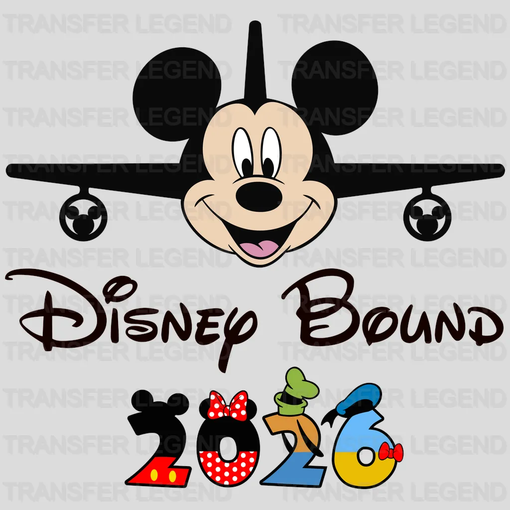 Mickey & Minnie Bound 2026 Cartoon Designs - DTF Heat Transfer