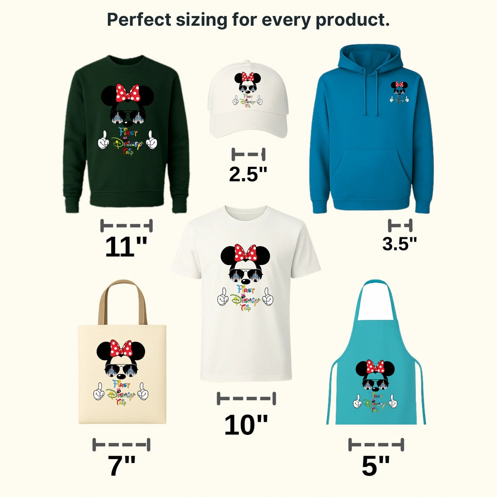 First Mickey & Minnie Trip Cartoon Designs - DTF Heat Transfer - transferlegend