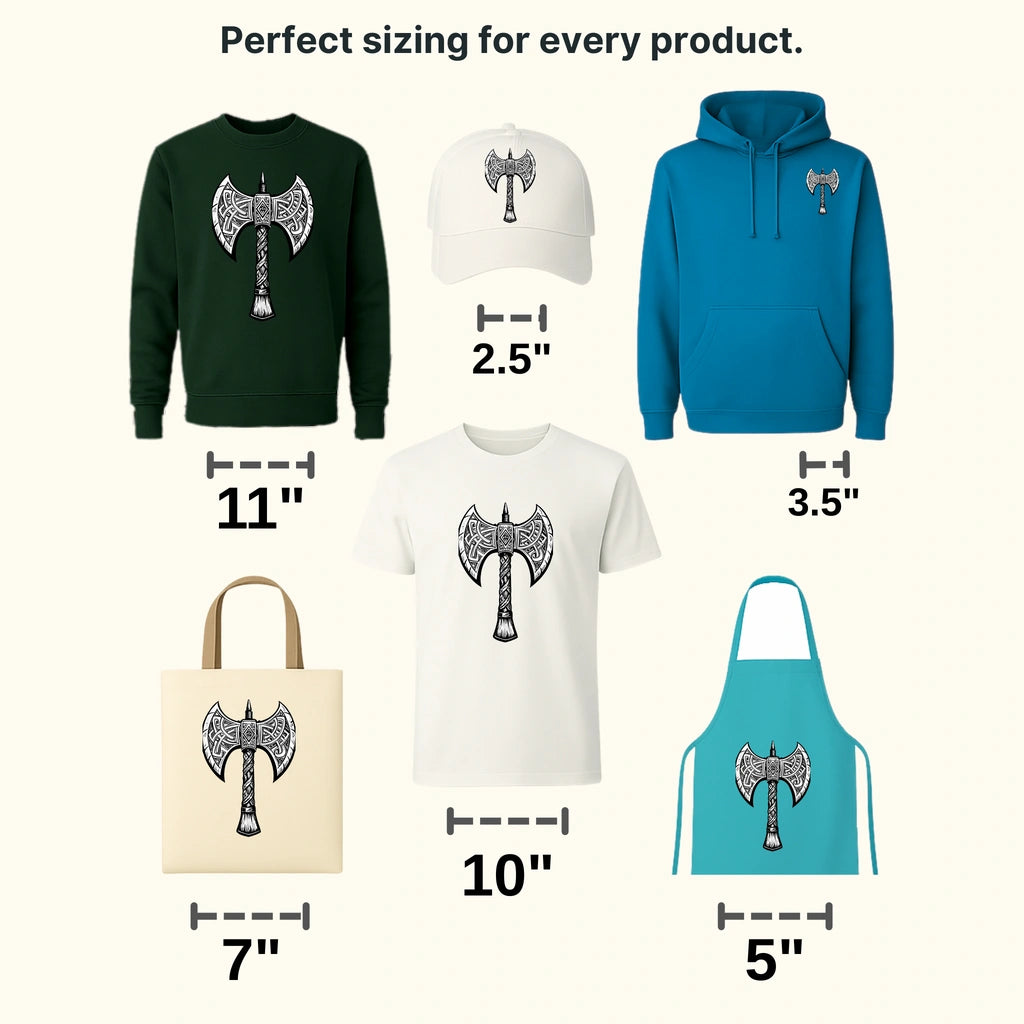 Storm Axe Nordic Design - DTF Heat Transfer - transferlegend