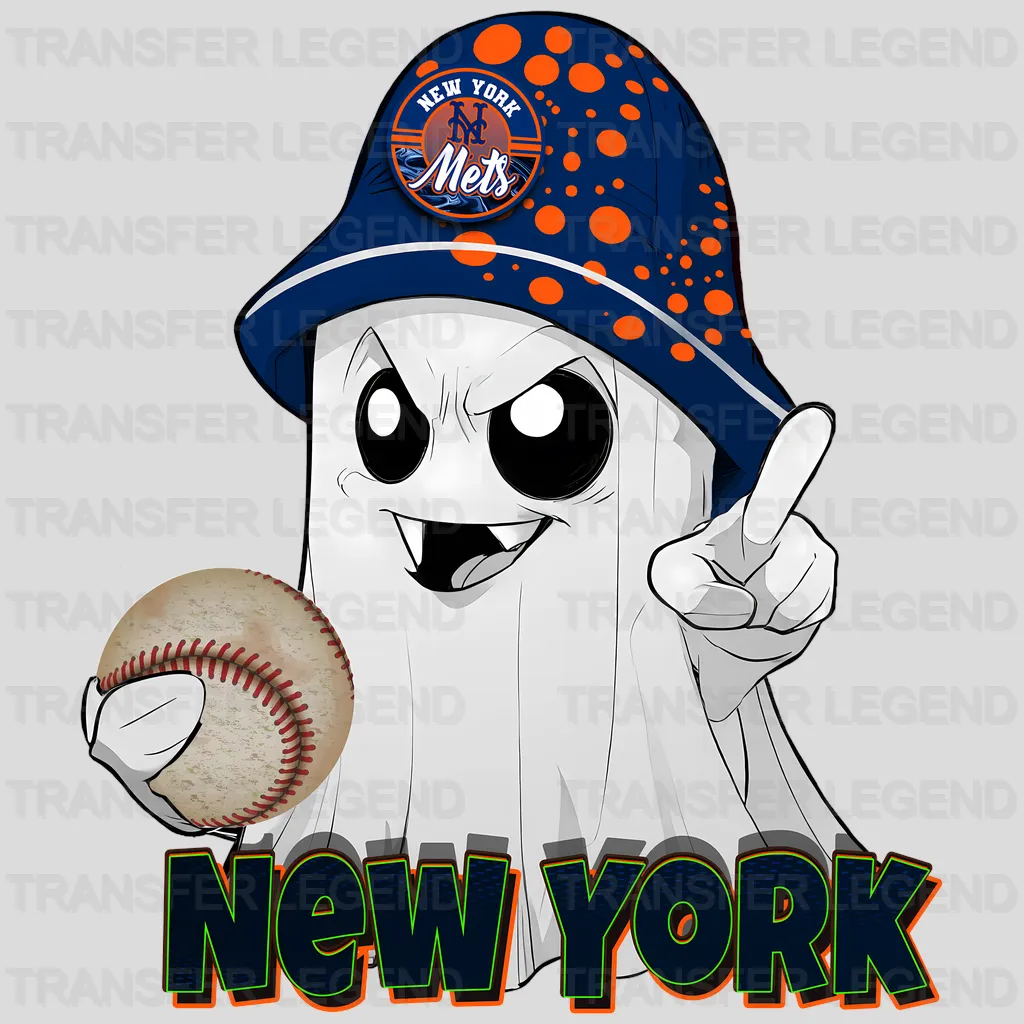 New York Mets MLB Realistic Orange Cap Hat Mockup - DTF Iron On Transfer