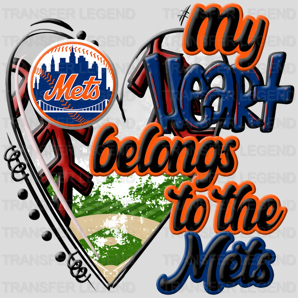 New York Mets MLB New York Go DTF Iron On Transfer