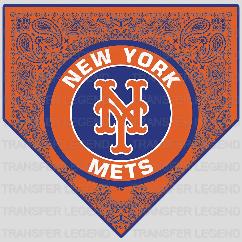 New York Mets MLB Batter Silhouette Splash Art - DTF Iron On Transfer