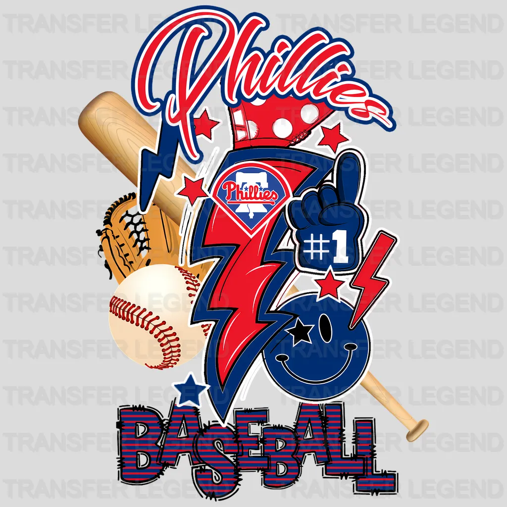 Philadelphia Phillies MLB Gear Composition - DTF Iron On Transfer