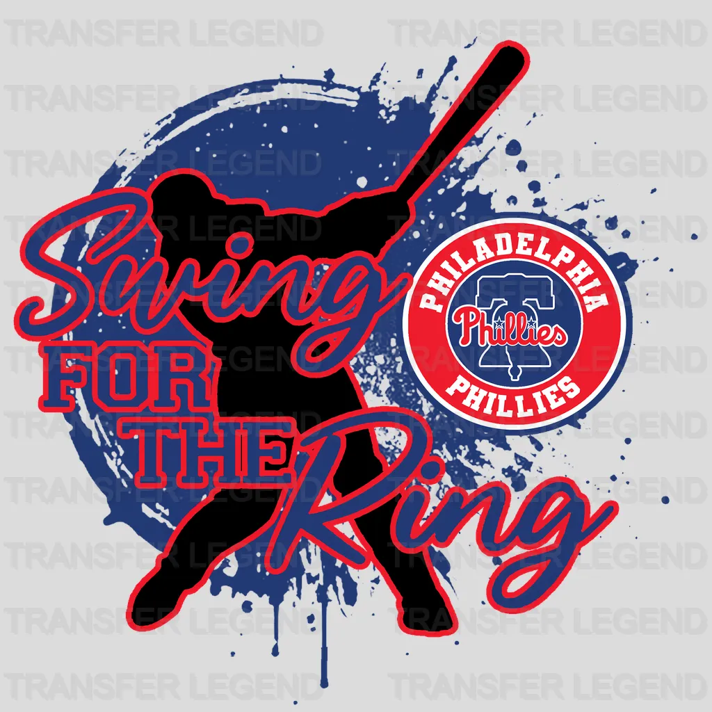 Philadelphia Phillies MLB Swing For The Ring DTF Iron On Transfer