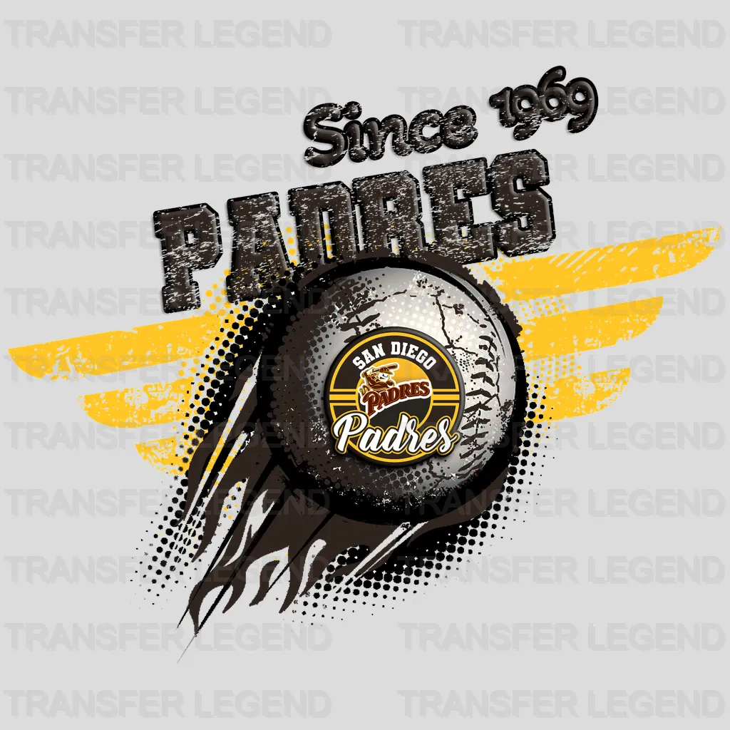 San Diego Padres MLB San Diego Since 1969 DTF Iron On Transfer
