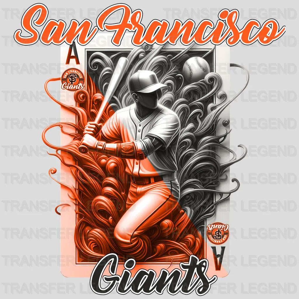 San Francisco Giants MLB Orange Hair Gothic Girl Illustration - DTF Iron On Transfer