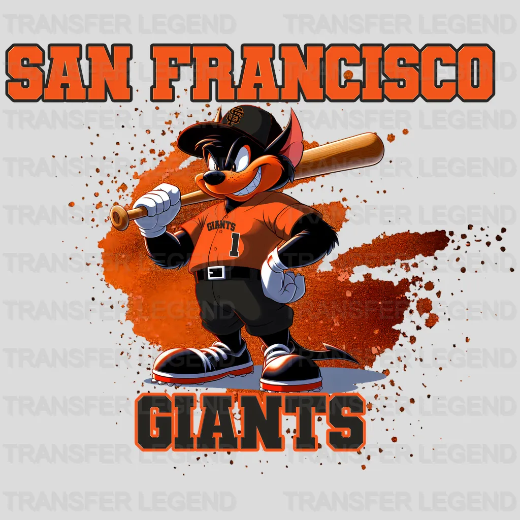 San Francisco Giants MLB Elegant Orange & Black Bow Ribbon - DTF Iron On Transfer