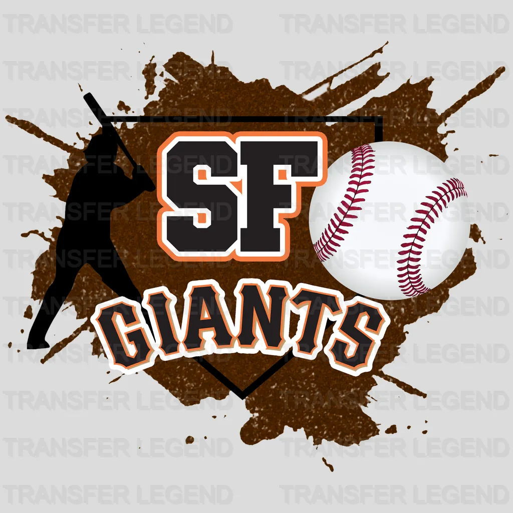 San Francisco Giants MLB Distressed Flag Heart Shape - DTF Iron On Transfer