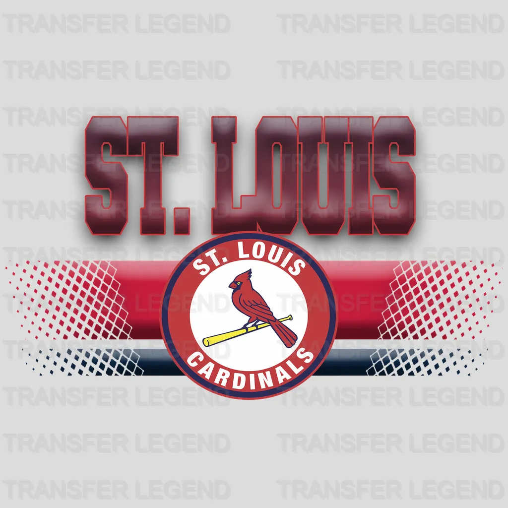 St Louis Cardinals MLB Metallic Bar Logo - DTF Iron On Transfer